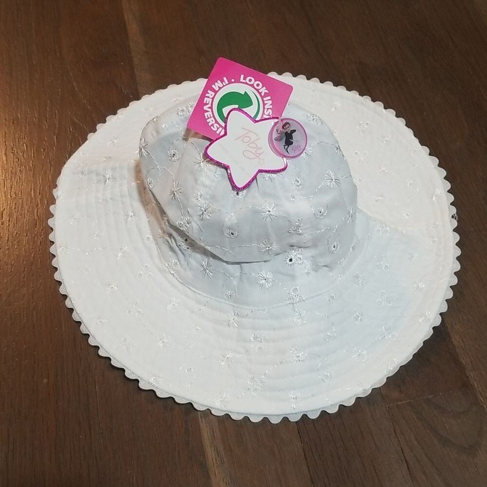 NWT Toby Toddler Eyelet Reversible Gingham Plaid Sun Hat